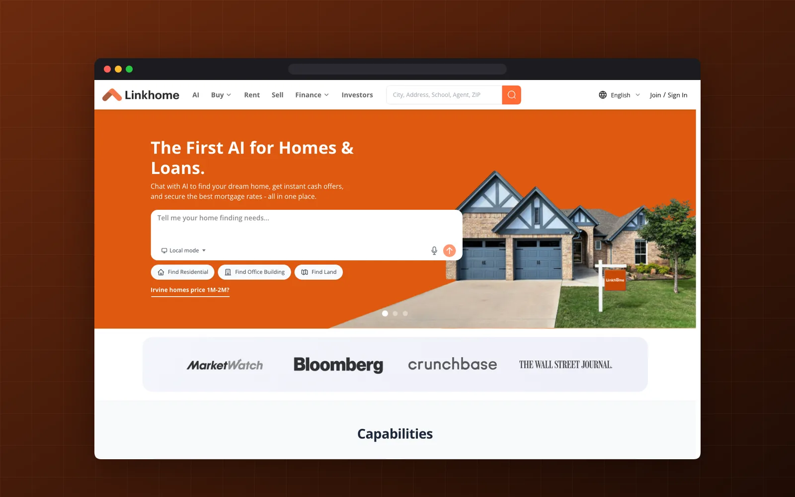 Linkhome: An AI agent that finds homes from a message and a budget