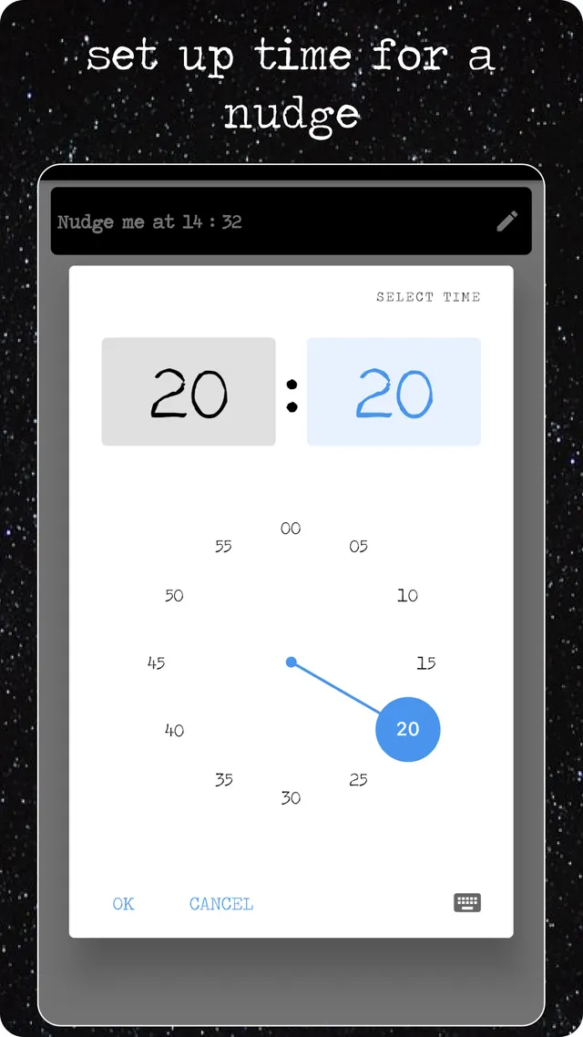 Set the time for your daily nudge
