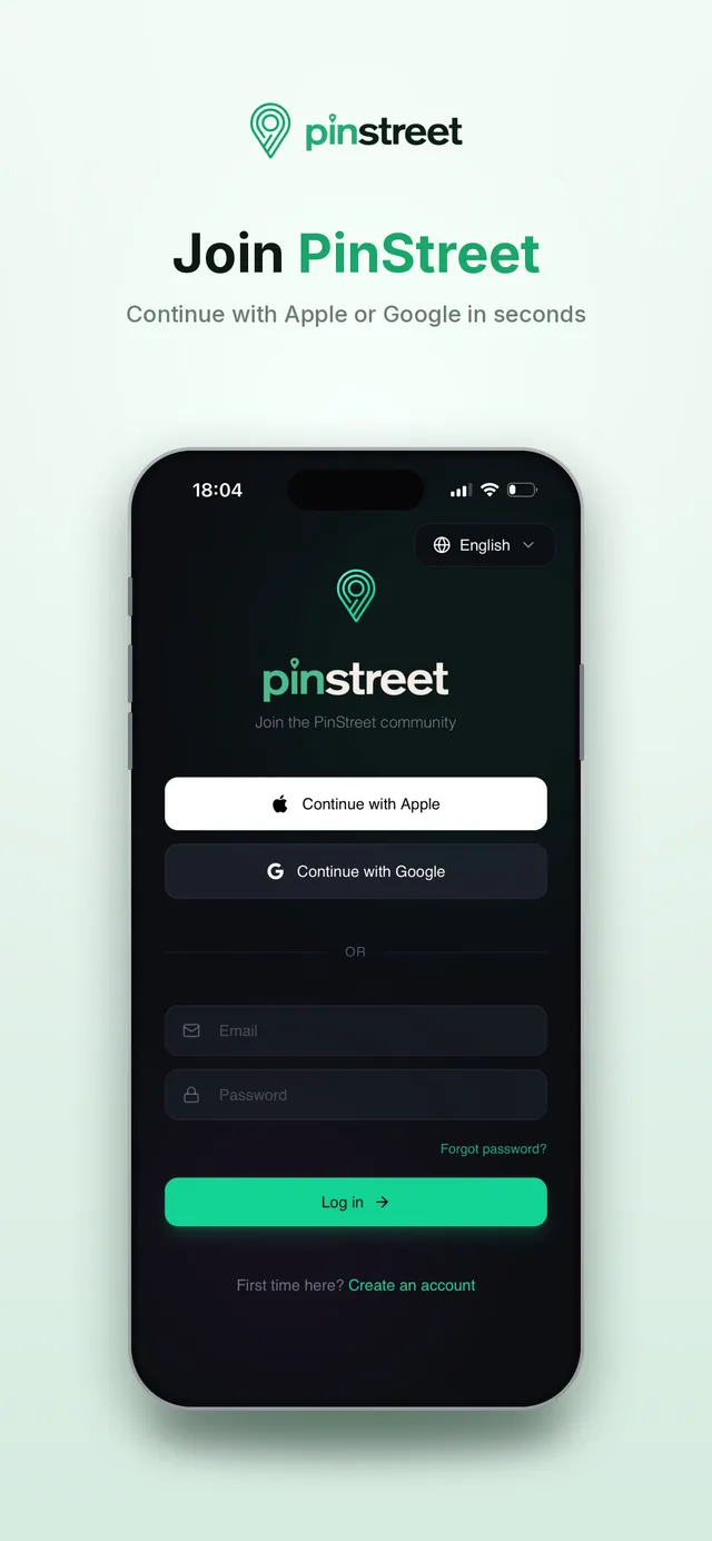Sign in with Apple or Google